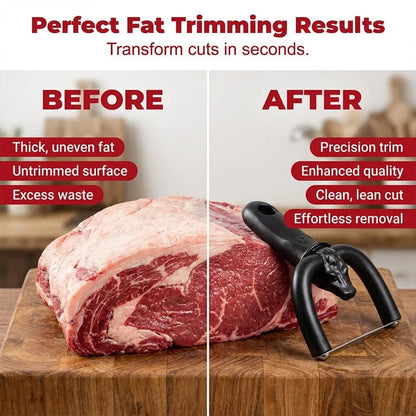 🔥LAST DAY SALE 49% OFF! 🥩 Handheld Fat Trimmer for Beef & Pork, Portable Meat Fat Remover Tool, Easy Brisket Trimming BBQ Kitchen Gadget