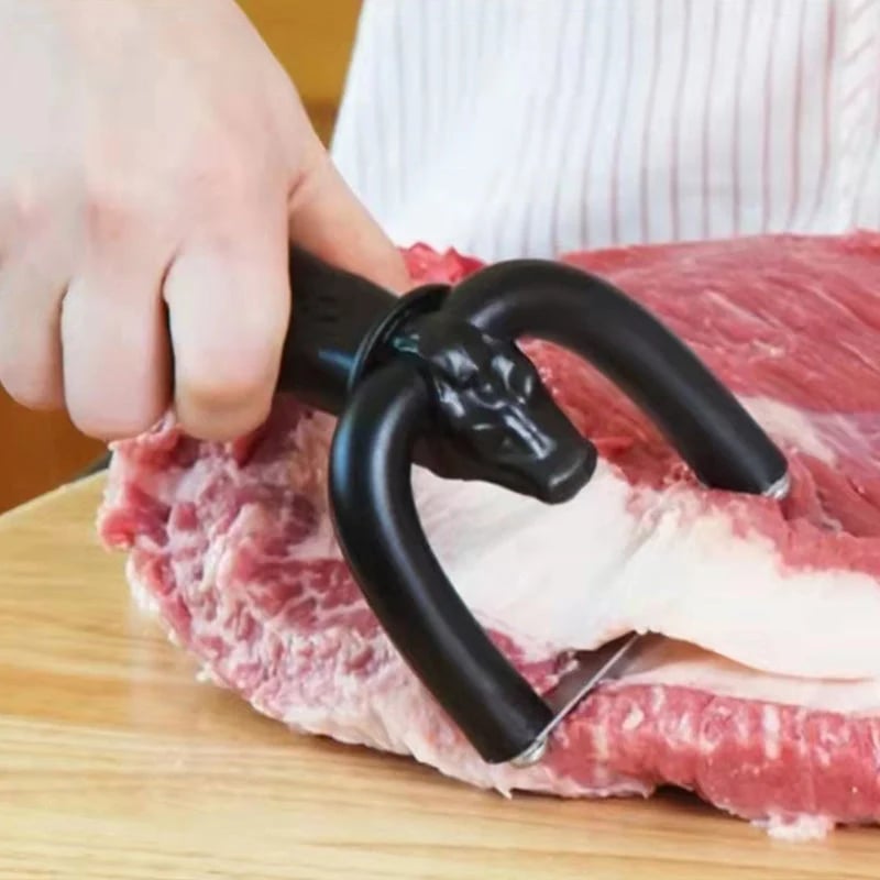 🔥LAST DAY SALE 49% OFF! 🥩 Handheld Fat Trimmer for Beef & Pork, Portable Meat Fat Remover Tool, Easy Brisket Trimming BBQ Kitchen Gadget