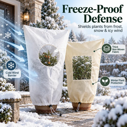 Winter Frost Protection Plant Cover with Zipper & Clear Window ❄️🌿