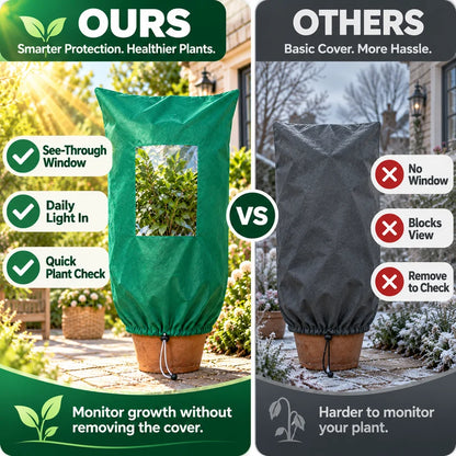 Winter Frost Protection Plant Cover with Zipper & Clear Window ❄️🌿