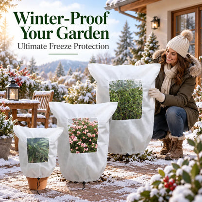 Winter Frost Protection Plant Cover with Zipper & Clear Window ❄️🌿