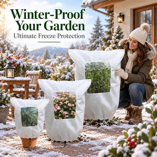 Winter Frost Protection Plant Cover with Zipper & Clear Window ❄️🌿